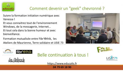 educalis formation numerique informatique bureautique internet messagerie windows savoie